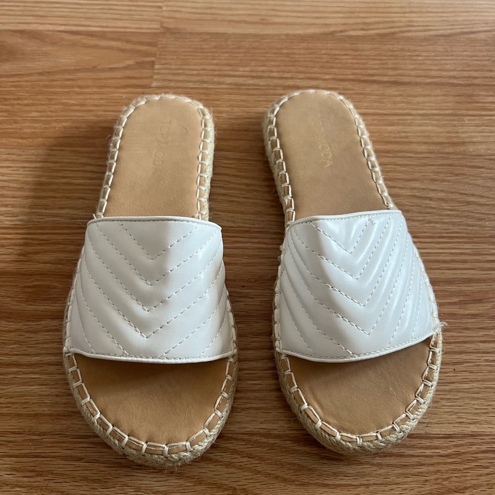 TOP Moda White and Tan Espadrilles Casual Shoes